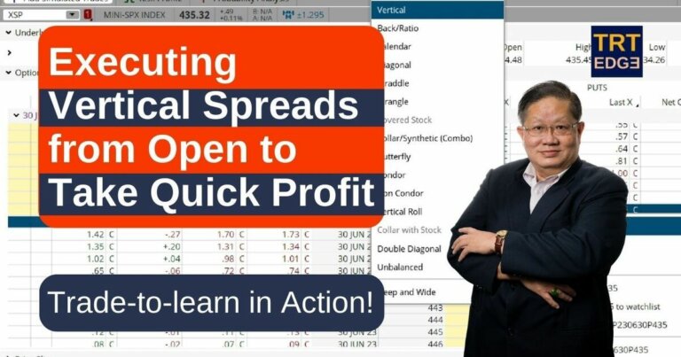 Executing Vertical Spreads from Open to Take Quick Profit